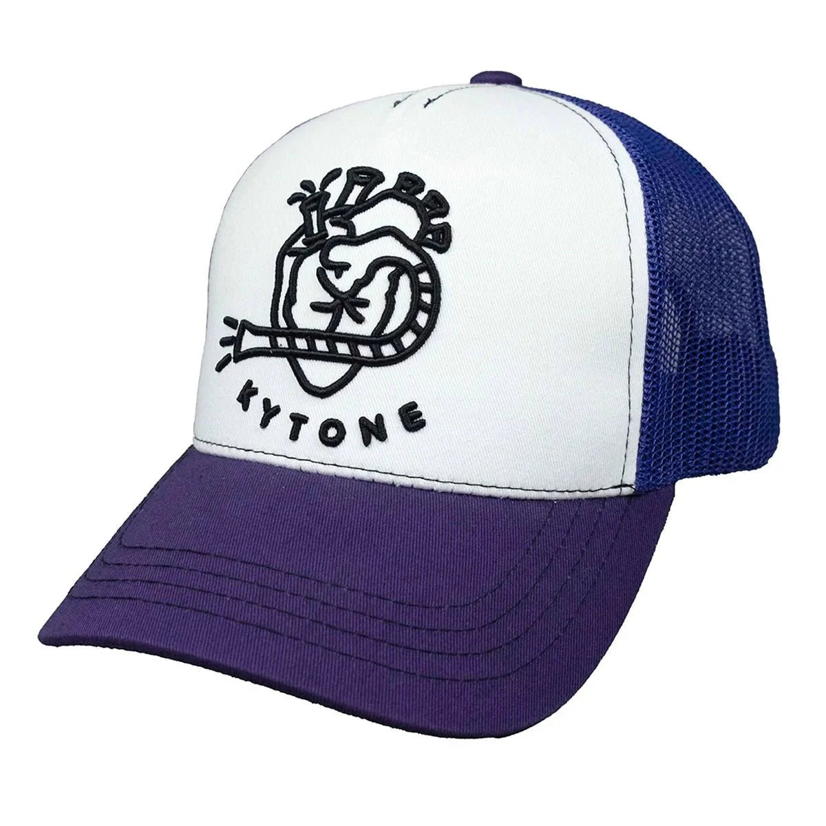 Kytone Heart Cap in White Purple - available at Veloce Club