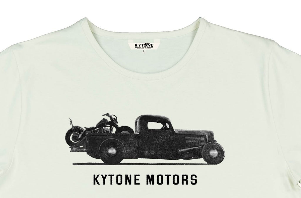 Kytone Hot Rod t-shirt in cream