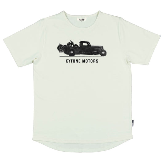 Kytone Hot Rod T-shirt in Cream - available at Veloce Club