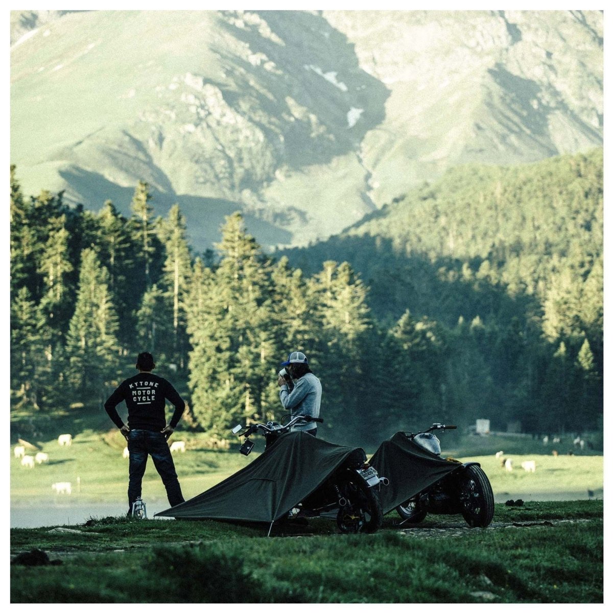 Kytone Pot'cho poncho in green