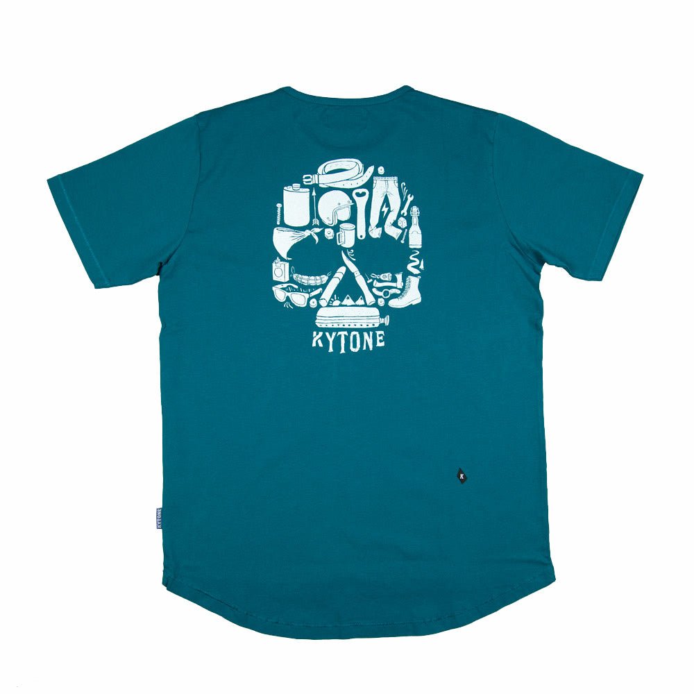 Kytone Skull T-shirt in Teal 