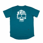 Kytone Skull T-shirt in Teal 